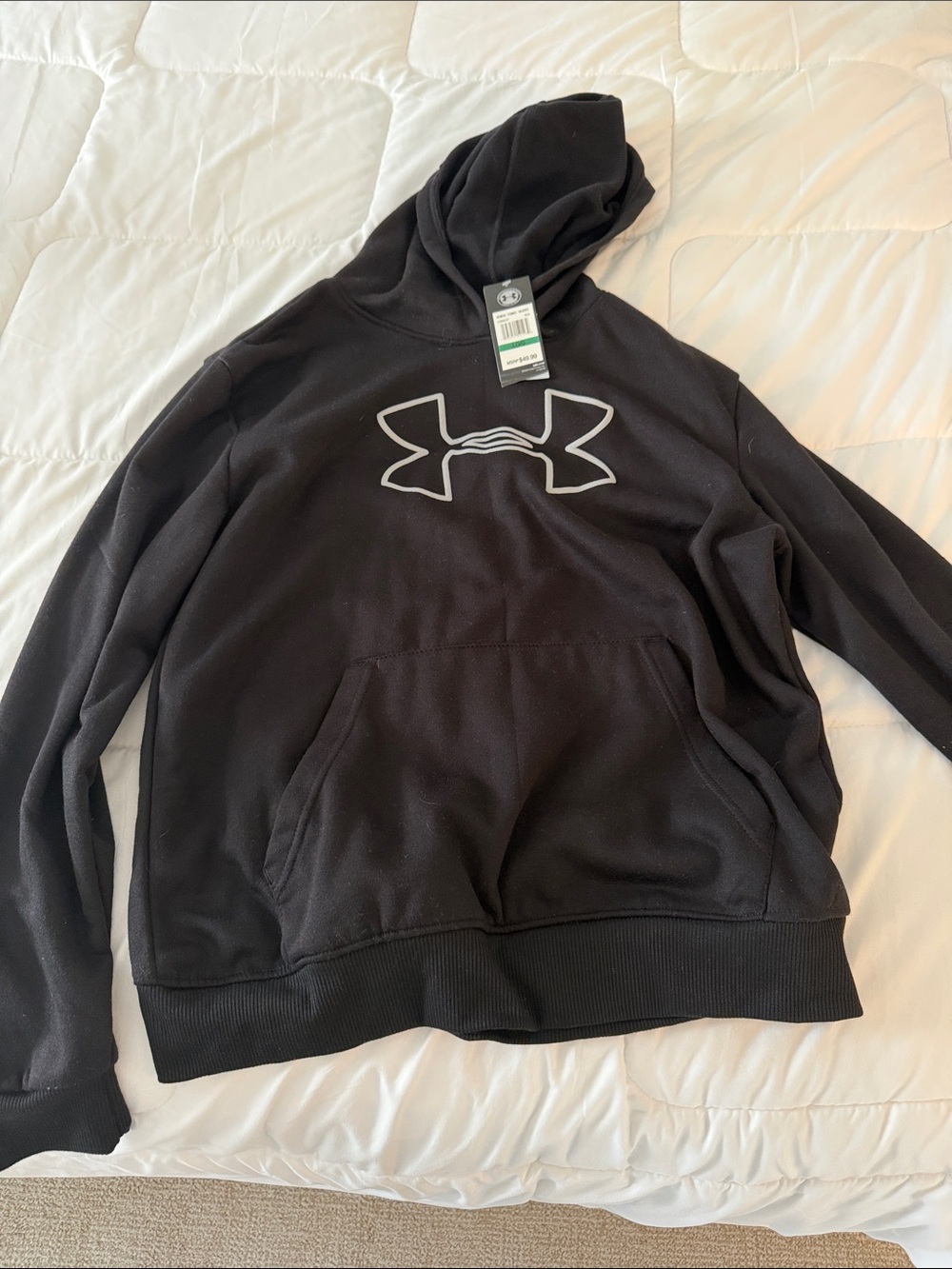 Under Armour Black Hoodie with White Logo